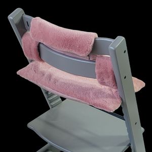 Coussin de siège de <span class=keywords><strong>chaise</strong></span> <span class=keywords><strong>haute</strong></span> Stokk-Suitable en forme de demi-cercle, taille bébé, en fausse fourrure de lapin, chaud et style hiver - Product Image 4
