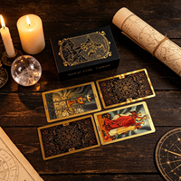 Coffret de divination haut de gamme avec cartes d'art et guide, boîte cadeau de luxe, jeu de tarot spirituel
