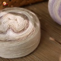 Aiguilles pour tricot à la main, rouleau de laine acrylique, avec fil de gâteau multicolore mélangé arc-en-ciel pour crochet, bébé doux, marque