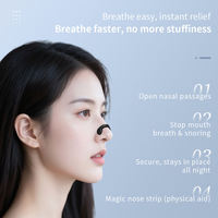 Clip nasal anti-ronflement magnétique amélioré, dilatateur nasal en silicone réutilisable avec velcro, aide respiratoire pour une meilleure qualité de sommeil