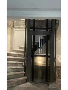 ZUBHUI 320kg-450kg Ascensor de lujo de oro rosa Ascensor circular Ascensor redondo <span class=keywords><strong>para</strong></span> el hogar - Product Image 5
