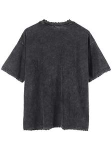 เสื้อยืดลำลองแขนสั้นวินเทจสำหรับผู้ชายเสื้อยืดโอเวอร์ไซส์ผ้าฝ้ายลายกราฟิกโอเวอร์ไซส์ - Product Image 4