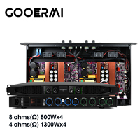 Amplificateur de puissance audio numérique 4 canaux 1U Gooermi R400 classe D 800W pour système de sonorisation karaoké KTV à domicile