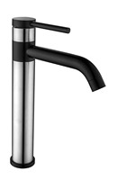 Robinet de lavabo moderne à poignée unique et à trou unique, à montage sur comptoir, avec cartouche céramique - Robinet de salle de bain en acier inoxydable SUS304