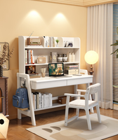 Bureau d'étude en bois massif avec étagère ouverte et hauteur réglable pour enfants et bureau à domicile - Vente en gros