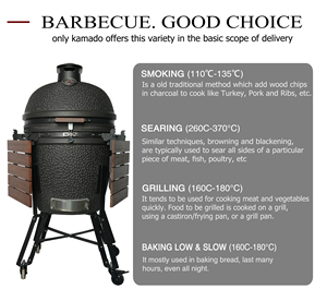 ULTRA SERIES <span class=keywords><strong>Epicure</strong></span> 2025 Nouveau 22 Pouces Céramique Kamado BBQ Grill Extérieur Charbon De Bois Fumeur Carbone - Product Image 6