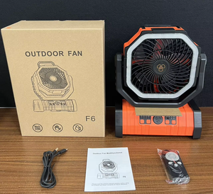 Ventilador de Camping para Exteriores 2026 de Última Tendencia con Batería de Larga Duración de 20000mAh y Luz LED al por Mayor - Product Image 2