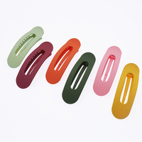 Pinces à cheveux en plastique mat couleur unie de 11 cm pour femmes et filles - Accessoires de mode de haute qualité pour fêtes/mariages/cadeaux, emballage carton