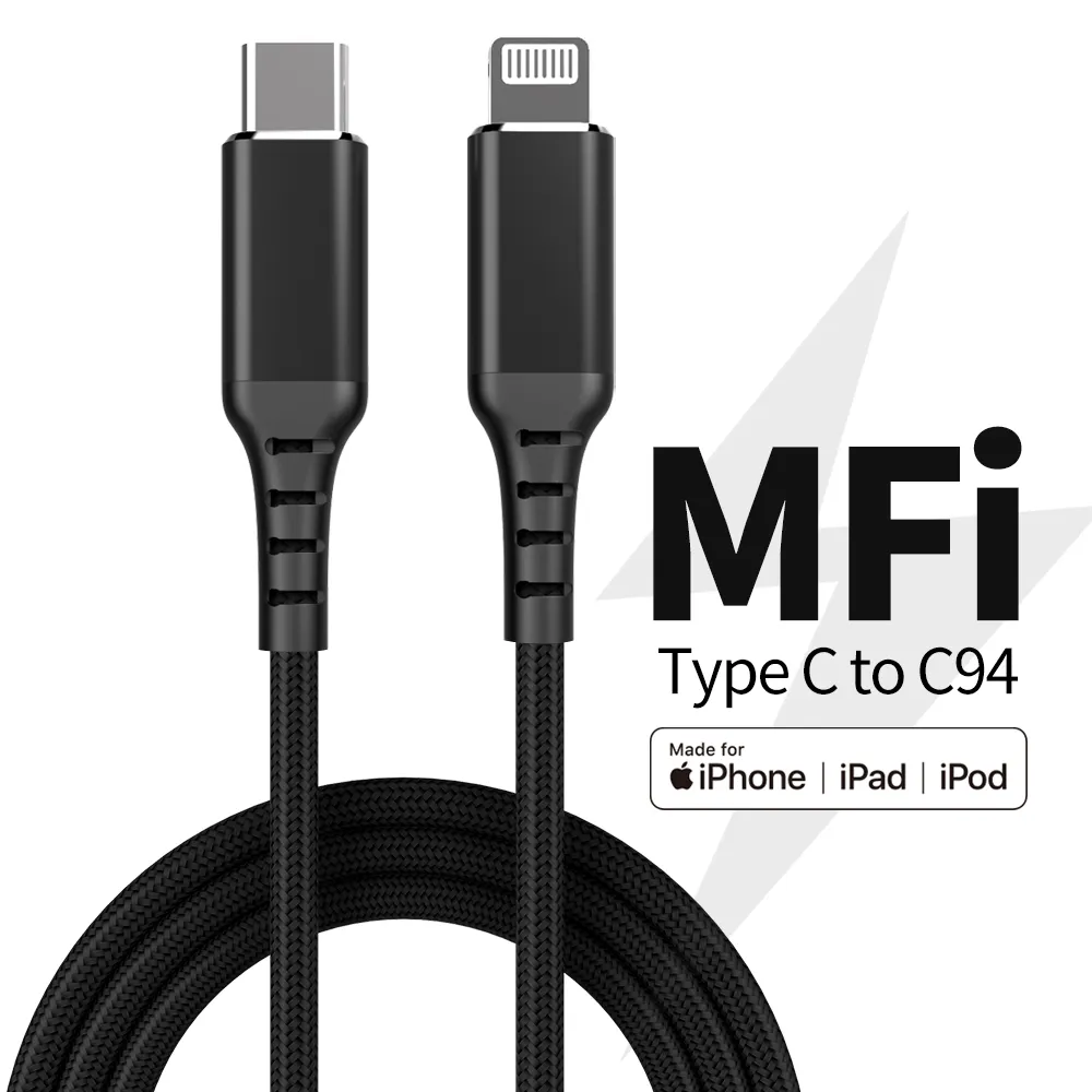 メーカーMFI証明書CタイプからMFI1mケーブルUSBCからC94コード30WPD急速充電ケーブルiPhone14 MiniiPad用