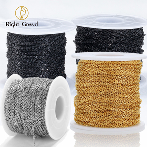 Diyジュエリー所見チェーンサプライヤーゴールドシルバーカラーO字型チェーンネックレスステンレス鋼ケーブルチェーンネックレスアクセサリー - Product Image 1