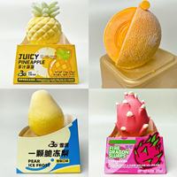 Nouveau design de crème glacée végétalienne aromatisée à la cerise 3D sucettes glacées en forme de fruit crème glacée à la grande saveur de cerise