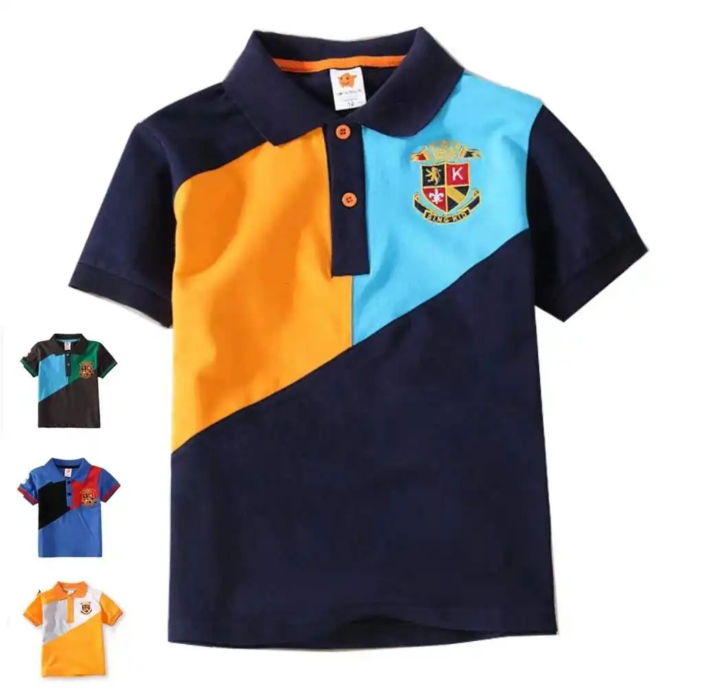 Fabrikant Goedkope Groothandel Zomer Baby Mode Borduren Ontwerp Polo T-shirts Kids Tops Kleding Jongens Polo Shirts
