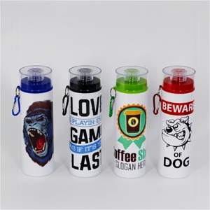 Support de gourde en alliage d'aluminium avec mousqueton, bouteille vierge pour sublimation, pour le sport, le cyclisme, l'<span class=keywords><strong>escalade</strong></span>, la VTT, à boire directement - Product Image 6
