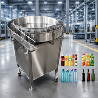 Canette métallique rotative SUS304, conteneur en aluminium, pour bouteille manuel, vide, en plastique PE ronde, sans brouilleur, machine de table à rotation