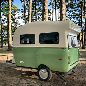 Mini remolque viaje Rv Camper caravana fibra de vidrio aluminio Camping europeo 2024 deslizamiento en traje lágrima luz lujo - Product Image 5