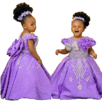Robe de cérémonie en dentelle et tulle pour tout-petits, vêtements pour enfants, robes d'été en gros pour filles, robe de baptême, robe de princesse