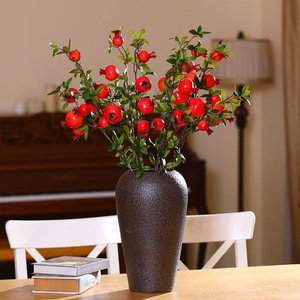 Branche de grenade artificielle à 6 têtes, décoration d'intérieur en plastique de taille moyenne, ornement du Nouvel An chinois, haute qualité - Product Image 3