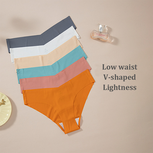 La migliore vendita di biancheria intima di seta di ghiaccio senza tracce di mutandine Laser <span class=keywords><strong>a</strong></span> forma di V senza <span class=keywords><strong>slip</strong></span> brasiliano senza cuciture perizoma <span class=keywords><strong>da</strong></span> donna - Product Image 2