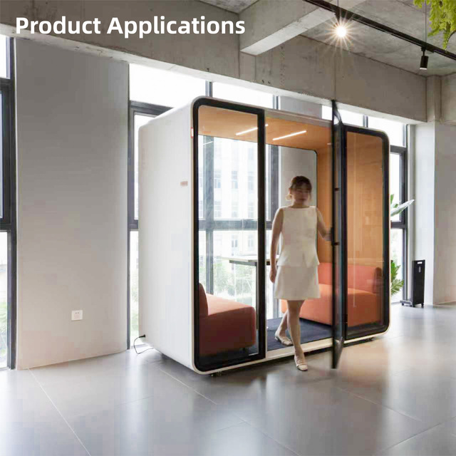 Modular Portable Vocal Soundproof Booth Aluminum Frame Professional Studio Office Pod Silent Recording Room for Home & Workshop