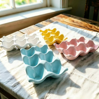Support de rangement pour œufs en céramique minimaliste portable, empilable, pour réfrigérateur et cuisine – Nouveauté 2026, Vente Flash