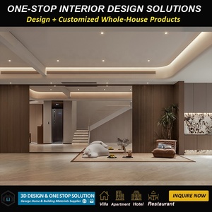 Solución Integral de Proyecto Llave en Mano, Sala de Estar y Dormitorio de Lujo, Renderizado 3D de Toda la Casa, Decoración del Hogar, Diseño de Interiores para Villa - Product Image 1