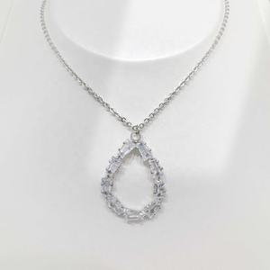 Precio de fábrica, collar personalizado vintage de plata 925 con esmeralda, regalo elegante, colgantes de sonrisa de moda coreana para mujer con circonitas. - Product Image 4