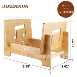 Wooden Foldable Vinyl <b>Record</b> Display <b>Rack</b> Minimalist Design Tabletop Cd Storage Holder Ly 1010 - Product Image 2