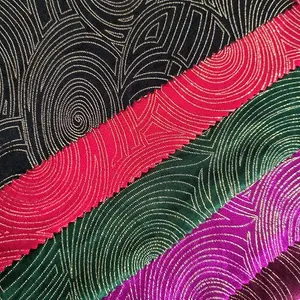 95% Polyester 5% spandex satin voan mạ vàng in vải Bling Bling voan vải voan in vải cho đẹp dres - Product Image 1