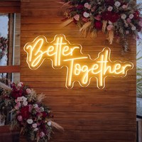 Enseigne néon LED personnalisée en forme de cœur, directement de l'usine, pour mariage, événement, décoration de scène, vente en gros