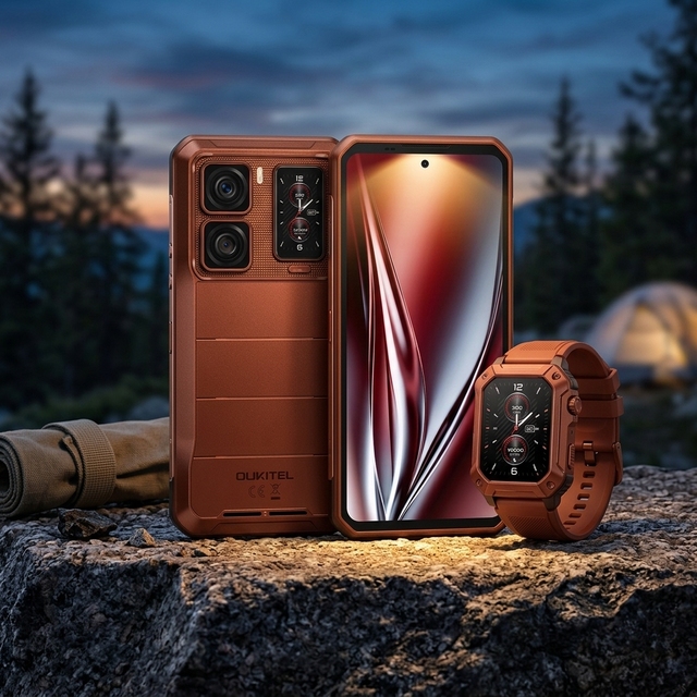 Oukitel WP300 Rugged Phone with Watch  6.8 Inch Android 15 MediaTek Dimensity 7050 Octa Core NFC OTG  5G SmartPhone Rugged Phone