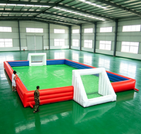 Parcours d'obstacles gonflable en PVC écologique, château gonflable, terrain de football combiné, taille personnalisée pour la location d'événements en plein air