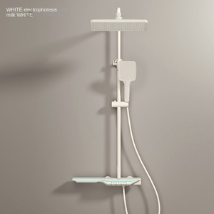 Système <span class=keywords><strong>de</strong></span> <span class=keywords><strong>douche</strong></span> à touches <span class=keywords><strong>de</strong></span> piano carrées Douchette à main à affichage numérique à LED avec robinet <span class=keywords><strong>de</strong></span> baignoire à cascade Ensemble <span class=keywords><strong>de</strong></span> mitigeur <span class=keywords><strong>de</strong></span> <span class=keywords><strong>douche</strong></span> thermostatique - Product Image 4