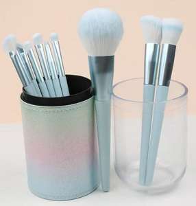 Dream Blue ชุดแปรงแต่งหน้าขนนุ่ม10ชิ้น, ชุดแปรงทาอายแชโดว์แป้งฝุ่นอุปกรณ์อเนกประสงค์ - Product Image 5