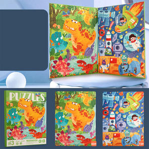Puzzle nivelé pour bébés de 36 + <span class=keywords><strong>mois</strong></span> 69 pièces puzzles de dinosaures en carton casse-tête magnétique Vente en gros pas cher - Product Image 3