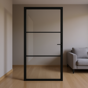 Puerta Interior de Vidrio ESG Negro, 40.4x79.3 Pulgadas, Diseño Minimalista, Operación Manual, Superficie Acabada - Product Image 2