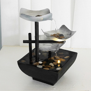 Fontaine d'eau moderne et simple en résine, artisanat personnalisé, couleur au choix, étanche, faite à la main, pour la maison, le balcon et l'aménagement paysager - Product Image 3