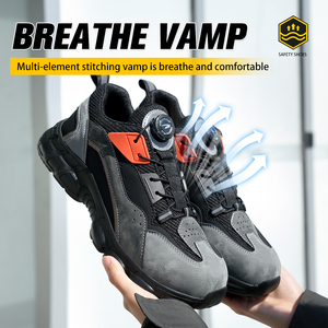 OEM LOGO Rotating Buttons Safety <b>Shoes</b> <b>Men</b> Waterproof Steel Toe Safety <b>Work</b> Boots <b>Men</b> Anti-smash Anti-puncture Protective <b>Shoes</b> - Product Image 5