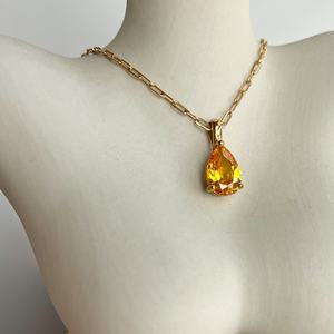 Collier pendentif en acier inoxydable plaqué or 18 carats Dazan New Ins Pvd <span class=keywords><strong>2022</strong></span> avec zircon coloré véritable du signe du zodiaque du <span class=keywords><strong>mois</strong></span> de naissance pour femmes - Product Image 6