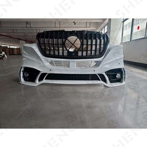 Parachoques de coche de alta calidad para BENZ W907 <span class=keywords><strong>SPRINTER</strong></span> Cambio a rejilla de nido de abeja estilo GT con orificios para luz antiniebla - Product Image 2
