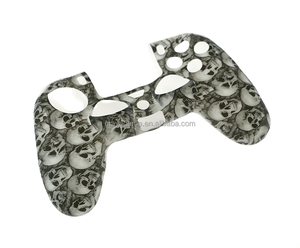 Peau en silicone pour manette PS4 avec impression par transfert d'eau tête de mort, housse de protection en silicone - Product Image 3