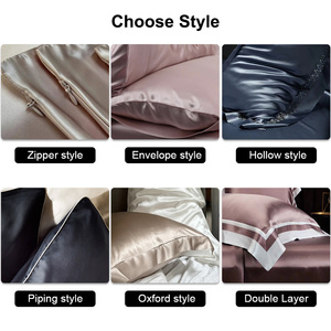 Индивидуальная упаковка, этикетки, вышивка марки 6A 22 мм Блестящий шелковый наволочка Чистый органический натуральный шелк наволочка - Product Image 3