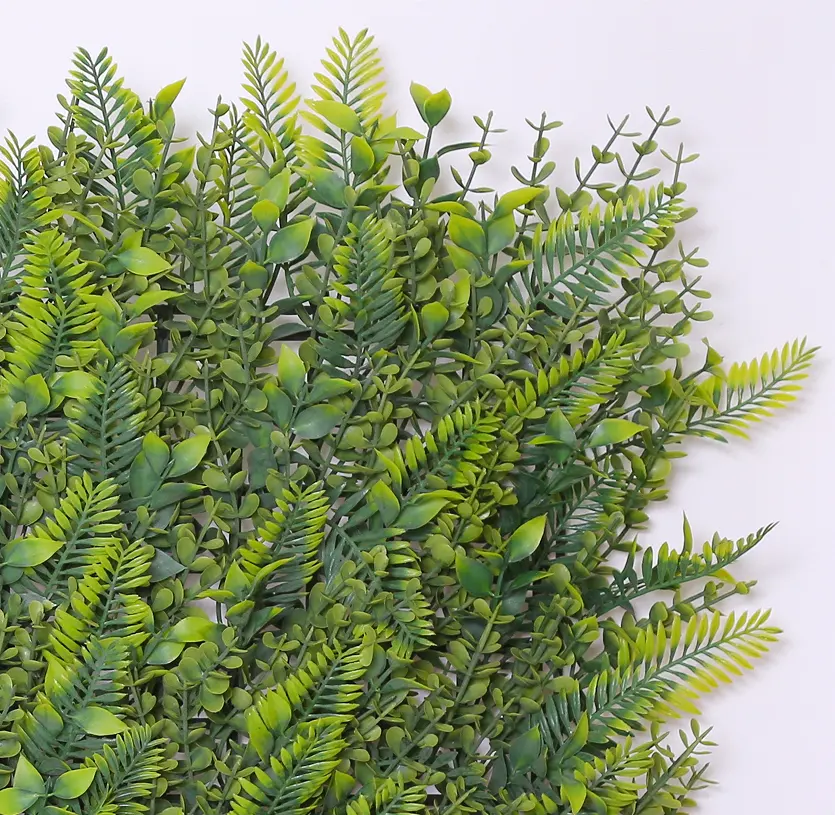 Künstliches Mailand-Blätter-Blumentopf-Heckenpaneel Kunststoff gefälschter Ivy-Blütenholz für Grünanlage Wand-Blütenholzpaneele Blumentopf-Hecken