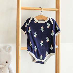 Recién Nacido bebé niña ropa de verano de algodón orgánico ropa de bebé mameluco - Product Image 3