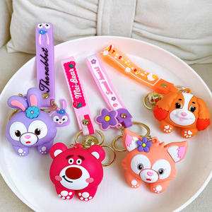 พวงกุญแจขวดน้ำมันเหลวแบบใหม่ ดีไซน์สร้างสรรค์ รูปหมีสเตลล่าลู พร้อมลูกปัดเรืองแสง - Product Image 2