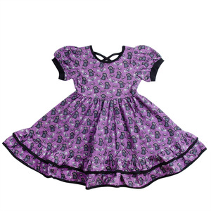 Abito Vintage con Motivo <span class=keywords><strong>Gatto</strong></span> Autunnale per Bambine, <span class=keywords><strong>Vestito</strong></span> Casual in Maglia a Maniche Corte Personalizzato per Bambine - Product Image 2