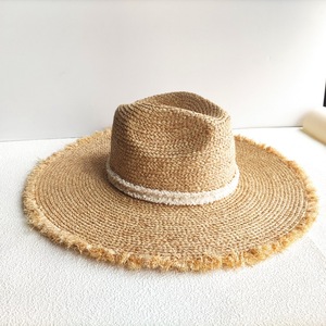 Thời trang phụ nữ Raffia rơm Fedora Hat mềm rộng Vành Panama Trilby mềm Mũ bãi biển UPF 50 + UV bảo vệ Sun hat - Product Image 4