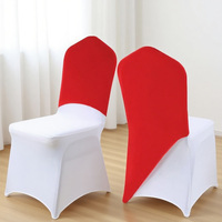 Housses de chaise extensibles en spandex avec poche pour une jambe, idéales pour mariages, hôtels, banquets, réunions, traiteurs - Vente en gros