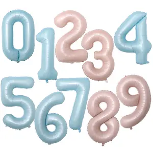 40 Inch Folie Nummer Ballonnen Openingsceremonie Baby Blauw Roze Ballonnen Feestdecoraties