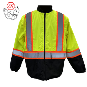 Veste bomber haute visibilité pour <span class=keywords><strong>homme</strong></span>, 4 en 1, veste de sécurité réfléchissante, vêtements réfléchissants, vente chaude - Product Image 3