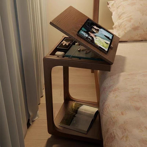 Movable Bamboo Legs Modern Multi-functional <strong>Bedside</strong> <strong>Table</strong> for Bedroom Living Room <strong>Compact</strong> Student Study Desk Furniture - Product Image 1